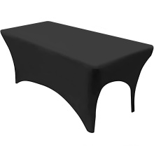 Black Stretchy Massage Bed Table Sheet Cover for Lash Bed or Massage Table with Cut-Out for Leg Room